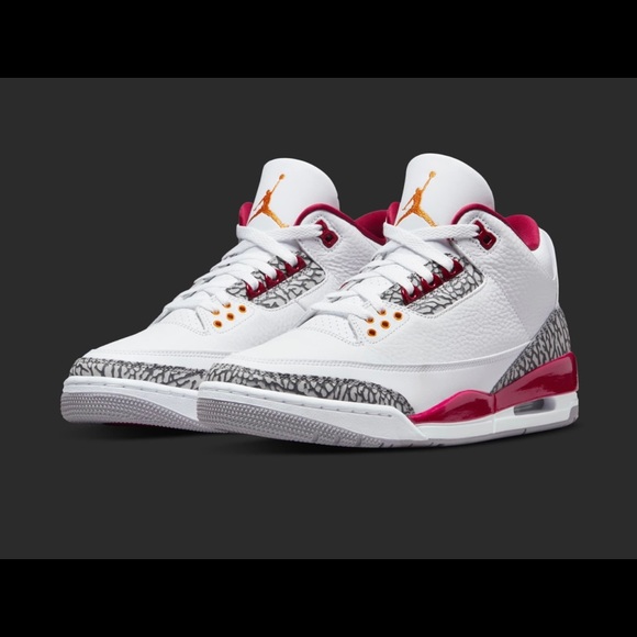 Cardinal Red Limited Air Jordan 3. With a classic twist from the Tinker design